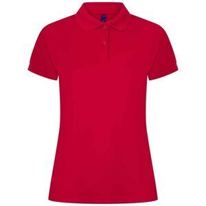 Henbury Womens/Ladies Pique Polo Shirt / Classic Red